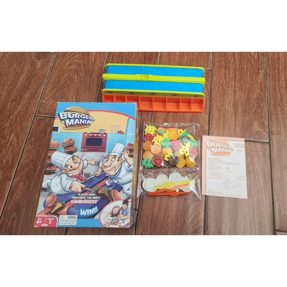 Burger Mania Board Game for Kids